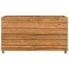 vidaXL Raised Bed Natural Wood Recycled Teak Wood and Steel Medium