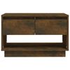 vidaXL TV Cabinet Smoked Oak Engineered Wood 27.6 x 16.1 x 17.3 in