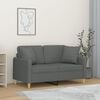 vidaXL 2-seater Sofa Dark Grey Fabric (100% polyester), metal, textilene