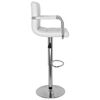 vidaXL Bar Stool Set of 2 White Chromed steel, faux leather Adjustable