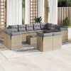 vidaXL Garden Sofa Set Beige, Light Grey