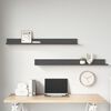 vidaXL Wall Shelf Grey Solid Pine Wood 43.3 x 4.3 x 3.5 in Wall Mount