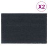 vidaXL Door Mat Set of 2 Dark grey Coir, PVC 23.6 x 15.7 in Non-slip