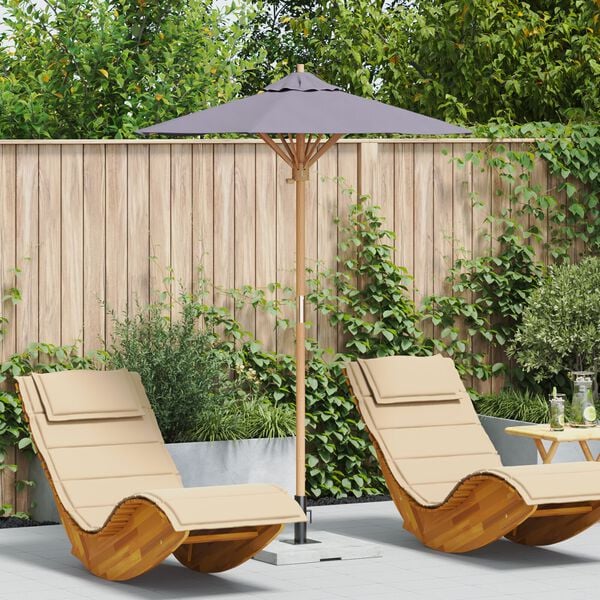 vidaXL Garden Parasol Dark gray 150 x 150 x 210 cm bamboo