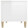 vidaXL Coffee Table High gloss white Engineered wood, solid eucalyptus wood