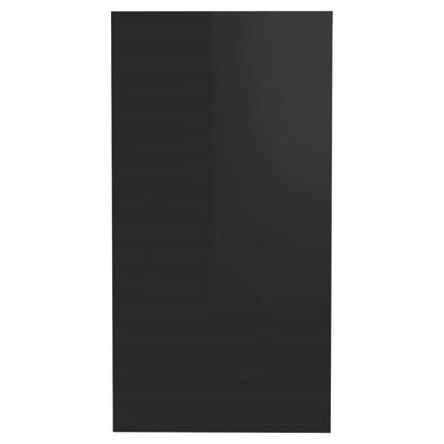 vidaXL Side Table High Gloss Black 20"x10.2"x20" Chipboard