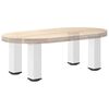 vidaXL Coffee Table Leg White Powder-coated steel Adjustable Feet
