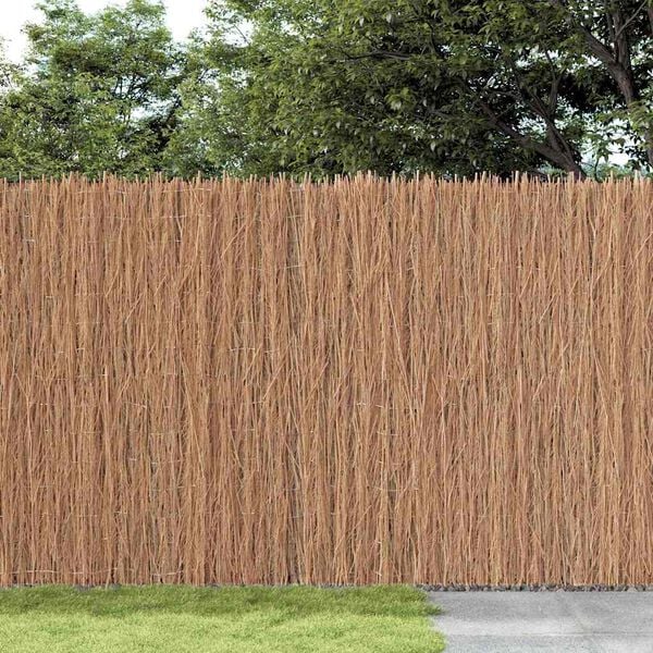 vidaXL Brushwood Fence Brown 157.48 x 59.06 in Brushwood