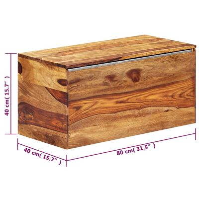 vidaXL Storage Chest 31.5"x15.7"x15.7" Solid Sheesham Wood
