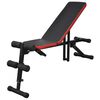 vidaXL Adjustable Sit-up Bench with Barbell and Dumbbell Set 67.2 lb (90641+90377)