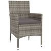 vidaXL Garden Dining Set Grey Poly rattan Large Durable