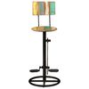 vidaXL Bar Stool Set of 2 Multicolor Solid reclaimed wood, iron Standard