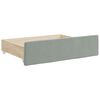 vidaXL Bed Drawer Light grey Engineered wood, Velvet (100% polyester)