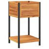 vidaXL Garden Planter Brown Solid Acacia wood, Powder-coated steel Medium