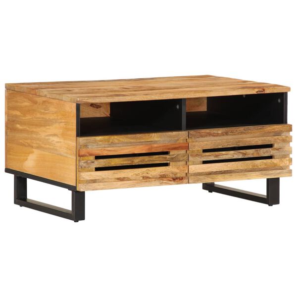vidaXL Coffee Table Rough Mango Wood Solid Mango Wood Medium