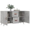 vidaXL Sideboard Concrete gray Engineered wood, metal Medium Sideboard