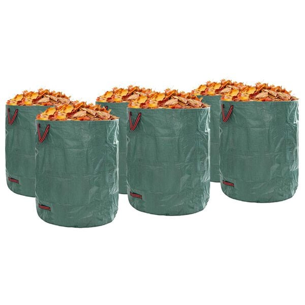 vidaXL Garden Waste Bags 12 pcs Green 31.10 x 31.10 x 39.17 in