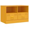 vidaXL TV Cabinet Set of 2 Mustard yellow Cold-rolled steel