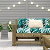 vidaXL Garden Sofa Natural wood color Treated pine wood Compact Modular