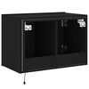 vidaXL TV Wall Cabinet Black Engineered wood Medium TV Wall Cabinet