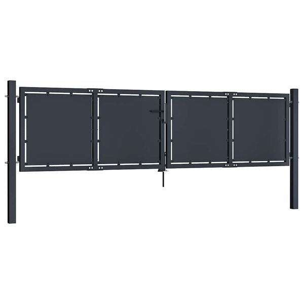vidaXL Garden Gate Steel 118.1x39.4" Anthracite