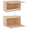 vidaXL TV Cabinet Set of 3 Natural Pine Solid Pinewood Floating Cabinet