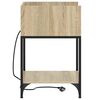 vidaXL Bedside Cabinet with Shelf Sonoma Oak 15.75 x 15.75 x 24.02 in