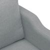 vidaXL 3-Seater Sofa Light Grey Fabric (100% Polyester), Metal, Textilene