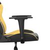 vidaXL Gaming Chair Black and Gold Faux Leather, Metal, Plywood Large