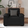 vidaXL Sofa Chair Black Polyester, Metal, Plywood, Solid Wood