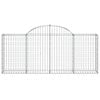 vidaXL Gabion Basket Set of 8 Silver Galvanized Iron Large Durable