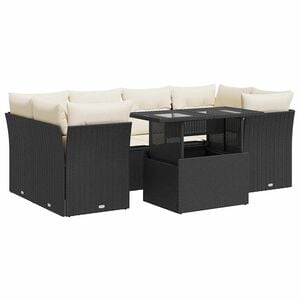 vidaXL Garden Sofa Set Black