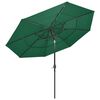 vidaXL Parasol Green Polyester, powder-coated aluminum 9.8 ft Foldable