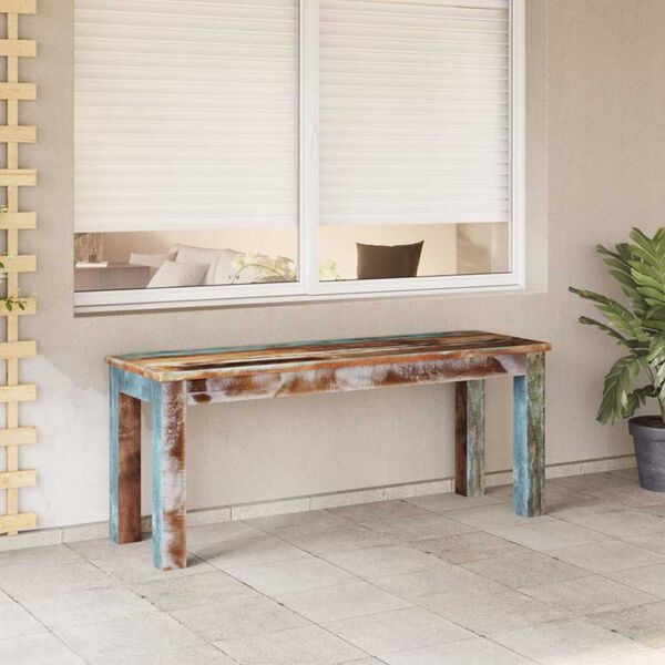 vidaXL Bench Multicolour Solid reclaimed wood Medium Durable