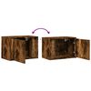 vidaXL Wall-mounted Bedside Cabinet Set of 2 Smoked oak Engineered wood