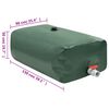 vidaXL Water Tank Green PVC Large Foldable Water Tank Rectangular