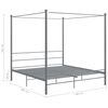 vidaXL Bed Frame Grey Powder-coated metal Super King Durable Bed Frame