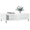 vidaXL Coffee Table High gloss white Engineered wood, iron Medium