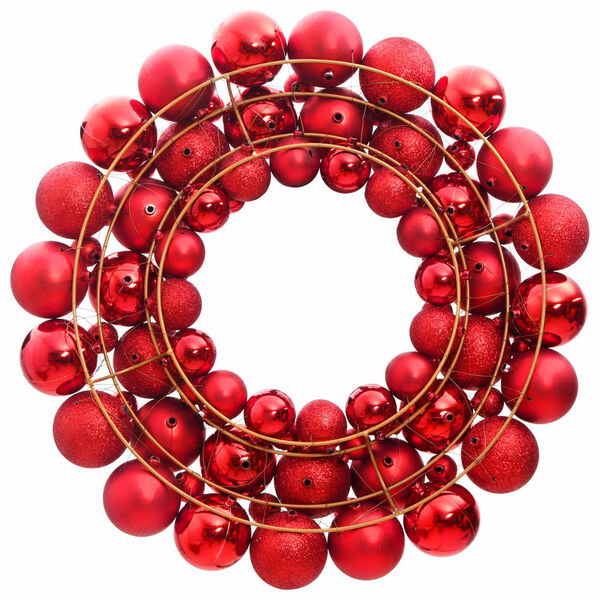 vidaXL Christmas Wreath Red Polystyrene 17.7 in diameter