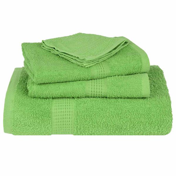 vidaXL Soap Towel Set of 10 Apple Green 100% Cotton 11.8 x 11.8 in
