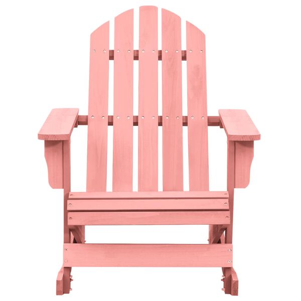 vidaXL Garden Rocking Chair Pink Solid fir wood Standard