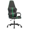 vidaXL Gaming Chair Black and Green Faux leather Standard