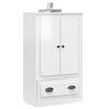 vidaXL Highboard High gloss white Engineered wood Medium Highboard