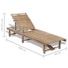 vidaXL Sun Lounger Natural Bamboo Solid Bamboo 78.7 x 25.6 x