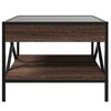 vidaXL Coffee Table Brown Oak Engineered Wood, Glass, Metal Medium