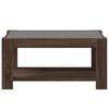 vidaXL Coffee Table Brown Oak Engineered Wood, Glass Medium Coffee Table