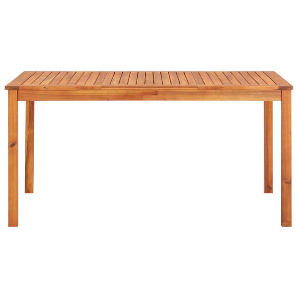 vidaXL Dining Table Natural Solid Acacia Wood 59.1 x 35.4 x 29.1 in