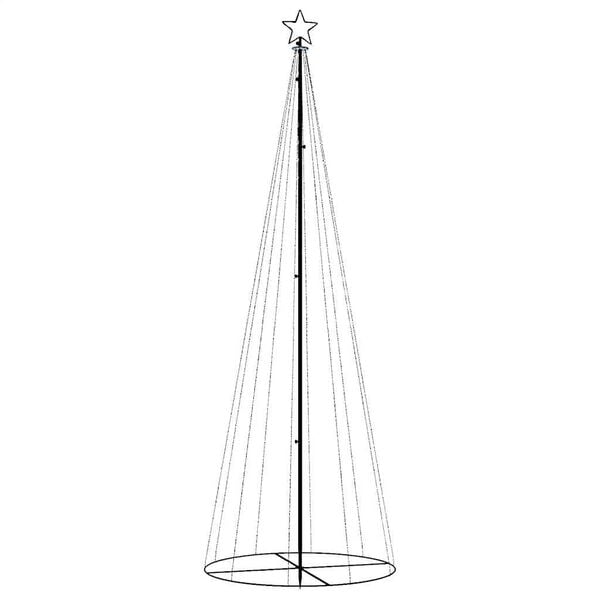 vidaXL Christmas Cone Tree Colorful Powder-coated steel Large