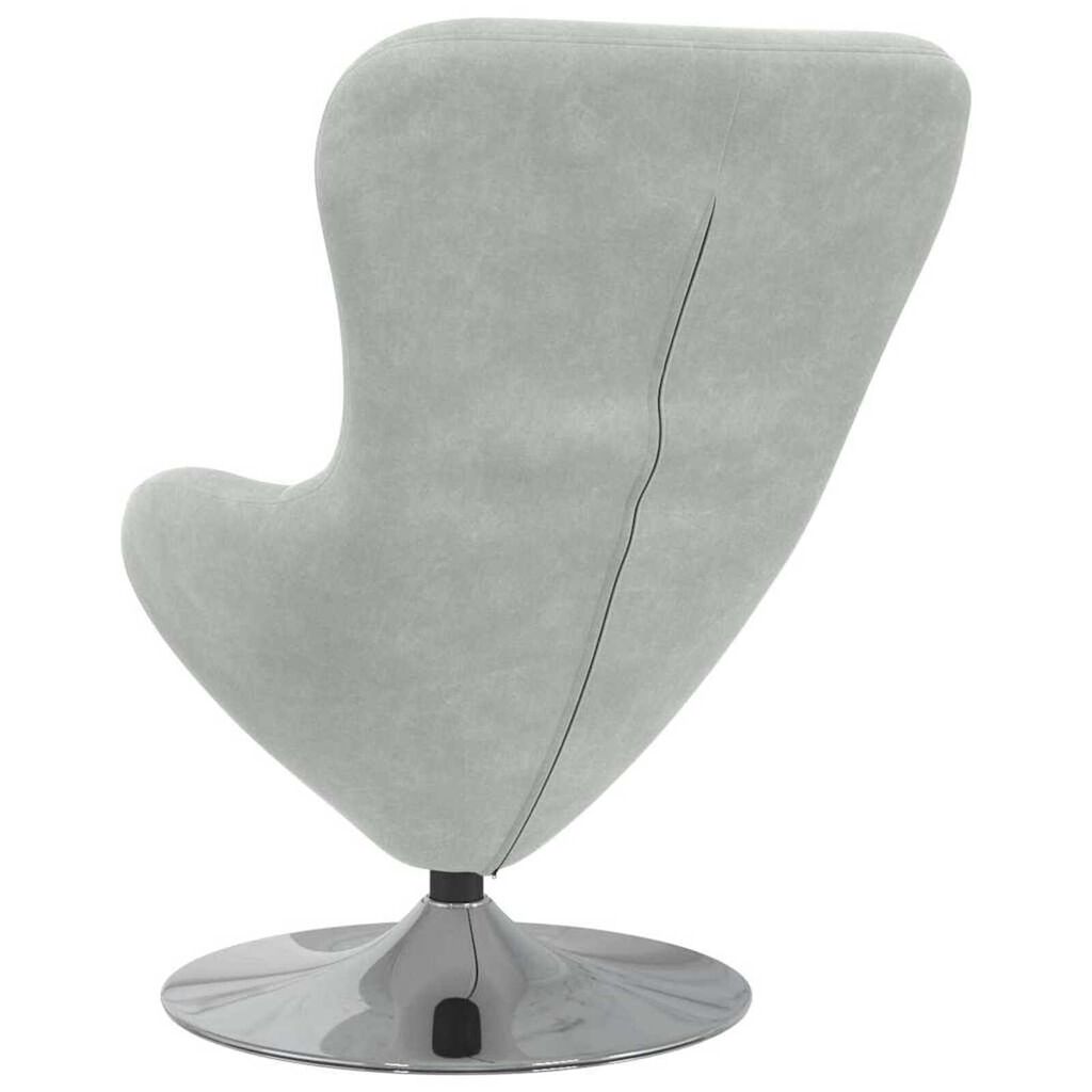 vidaXL Egg Chair Light gray 63 x 73 x 90 cm Velvet