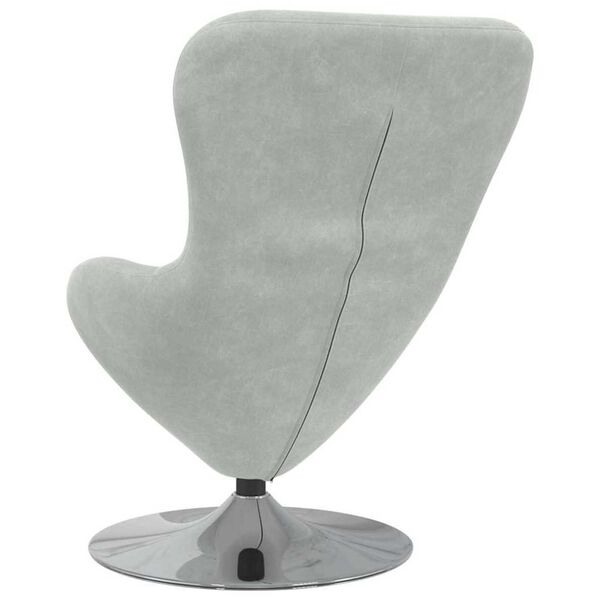 vidaXL Egg Chair Light gray 63 x 73 x 90 cm Velvet